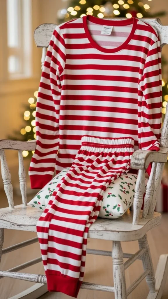 5. Candy Cane Stripe Pajamas