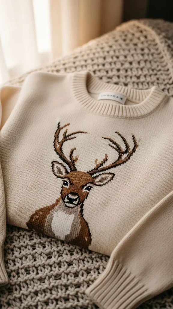 5. Cozy Reindeer Crewneck