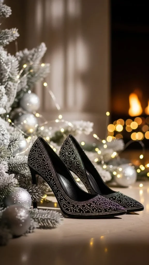 6. Rhinestone-Trimmed Pumps