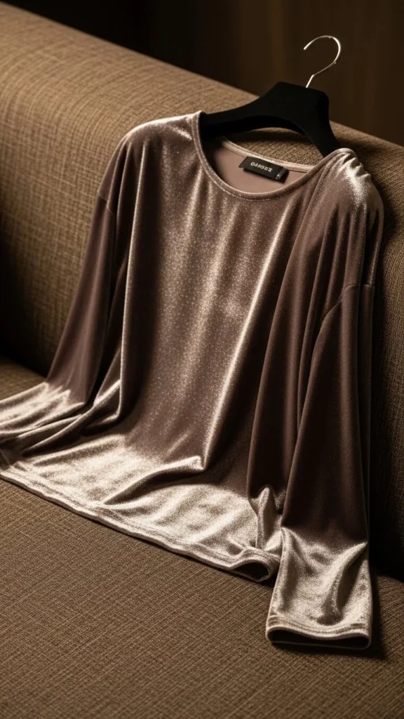 6. Velvet Top with Shimmer Thread
