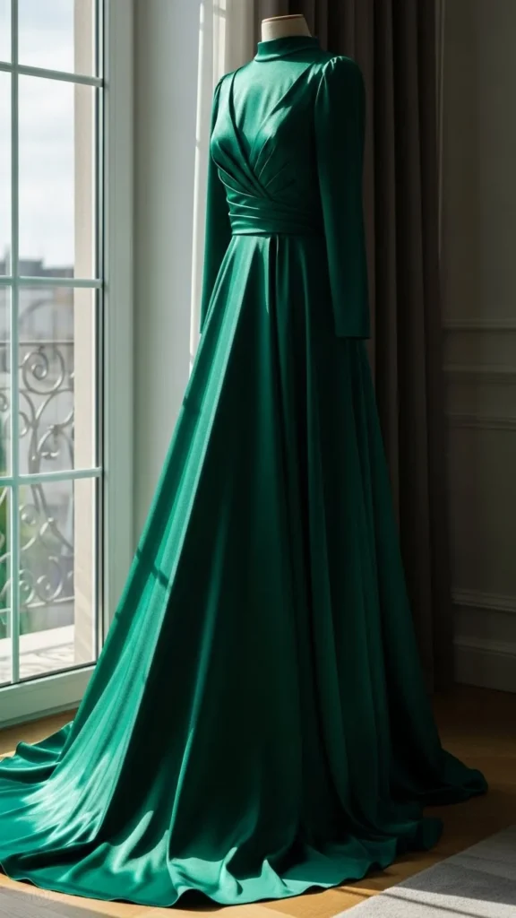 7. Emerald Green Gown