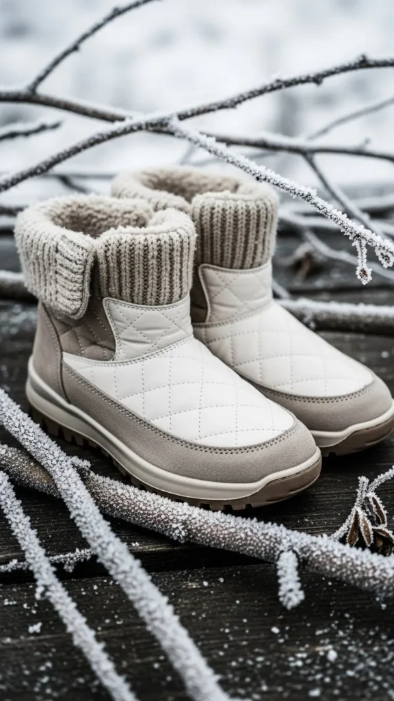 7. Knit-Collar Winter Boots