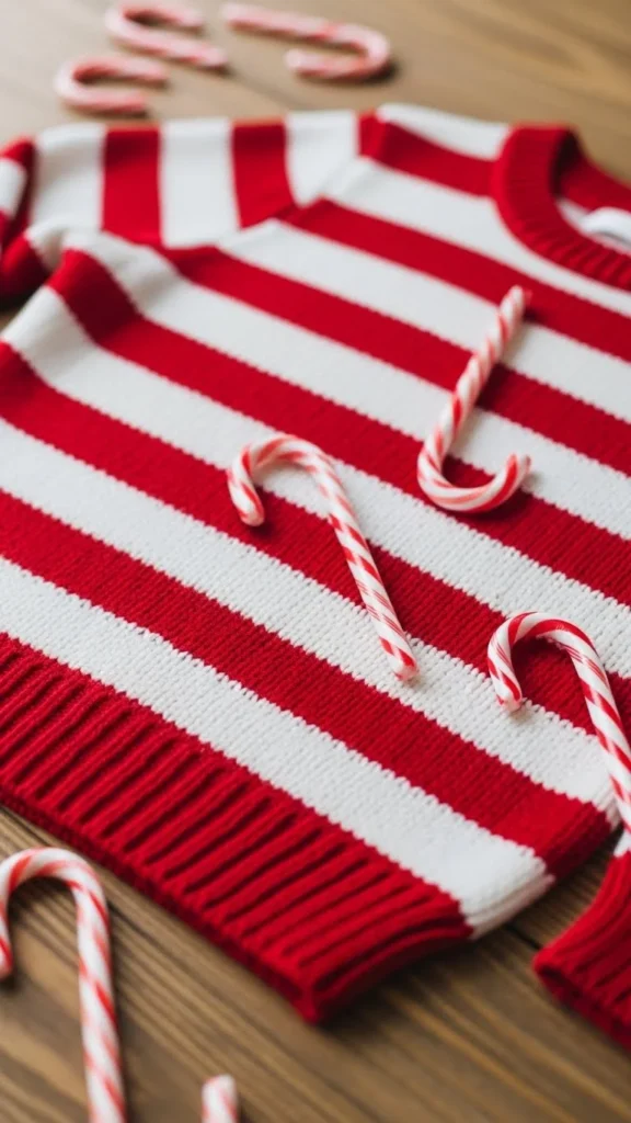 8. Candy Cane Stripe Sweater