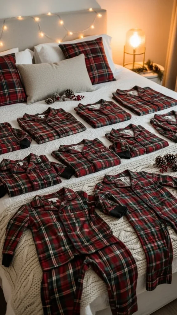 9. Plaid Family Pajama Sets