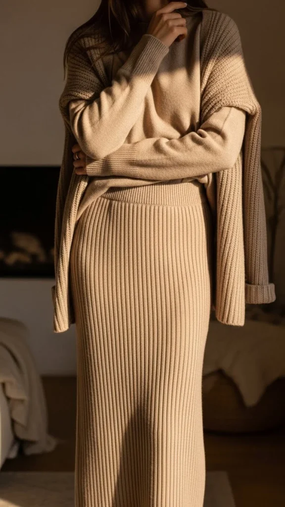 9. Ribbed Knit Skirt